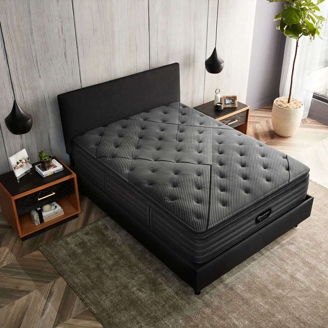 Hot Sale 🥰 Beautyrest Black L-Class Plush Pillow Top Mattress 👍 3 Beautyrest Black L-Class Plush Pillow Top Mattress